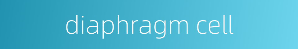 diaphragm cell的同义词