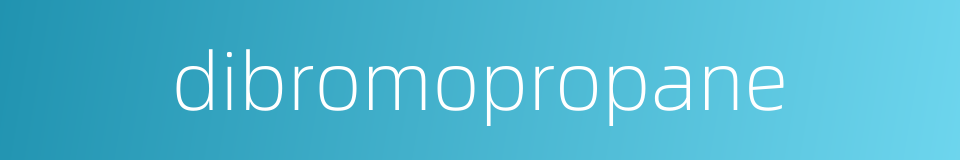 dibromopropane的同义词