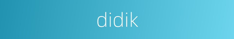 didik的同义词