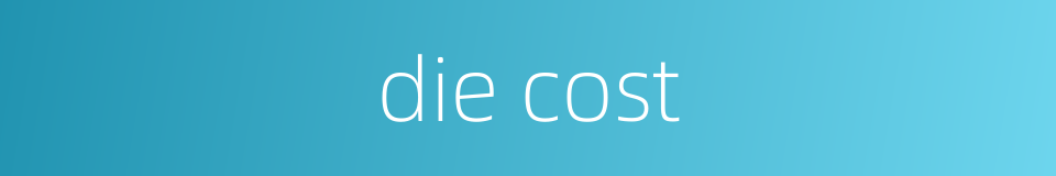 die cost的同义词