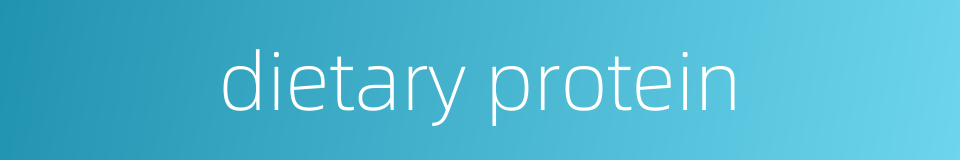 dietary protein的同义词