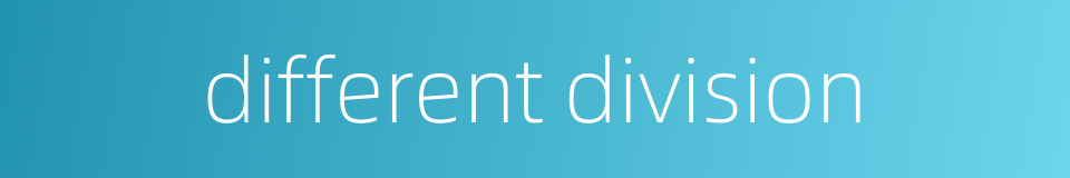 different division的同义词