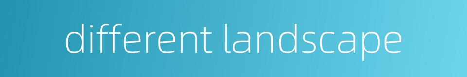 different landscape的同义词
