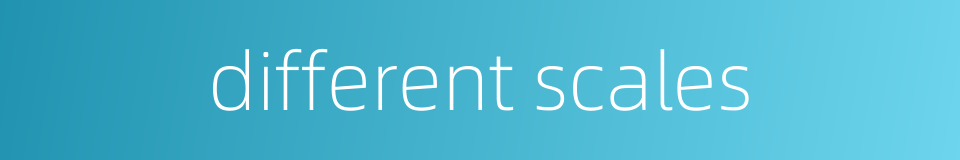 different scales的同义词