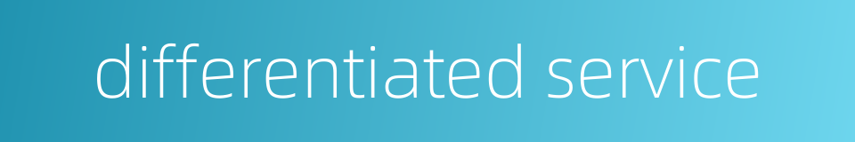 differentiated service的同义词