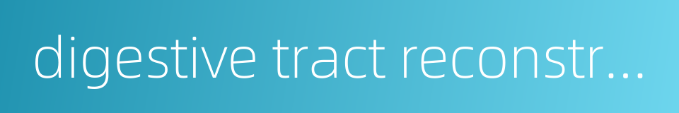 digestive tract reconstruction的同义词