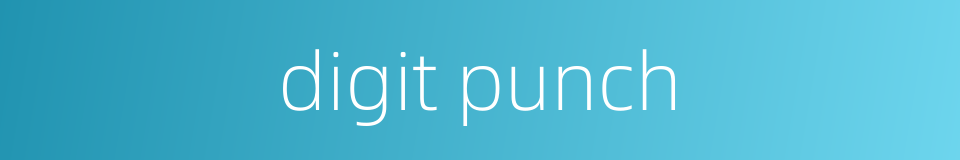 digit punch的同义词