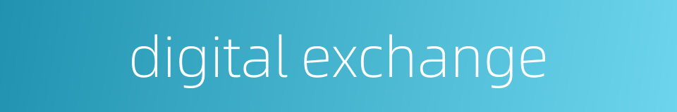 digital exchange的同义词
