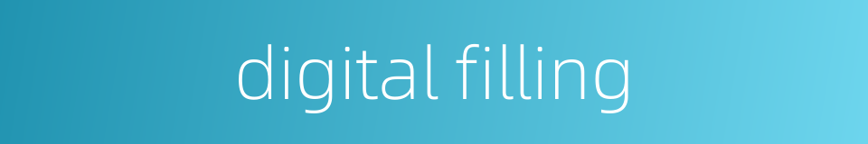 digital filling的同义词