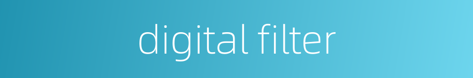 digital filter的同义词