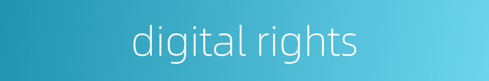 digital rights的同义词