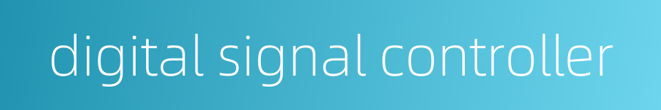 digital signal controller的同义词