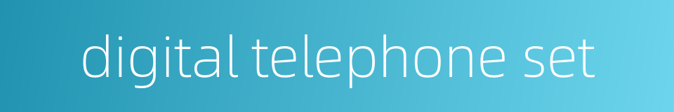 digital telephone set的同义词