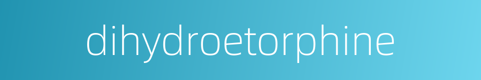dihydroetorphine的同义词