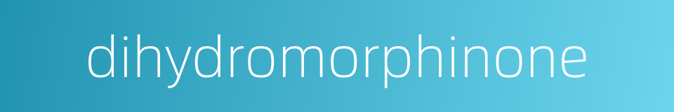 dihydromorphinone的同义词