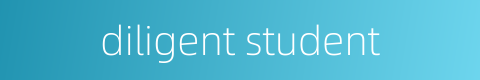 diligent student的同义词