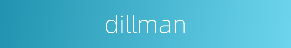 dillman的同义词