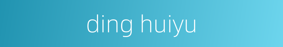 ding huiyu的同义词