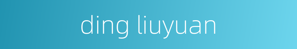 ding liuyuan的同义词