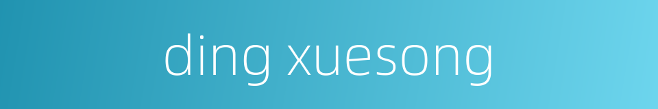 ding xuesong的同义词