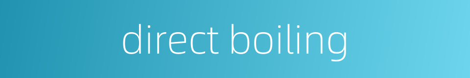 direct boiling的同义词