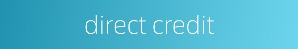 direct credit的同义词