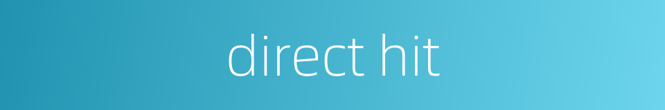 direct hit的同义词