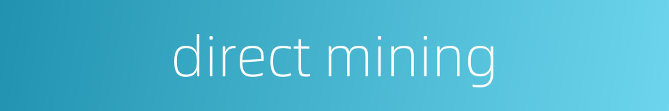 direct mining的同义词