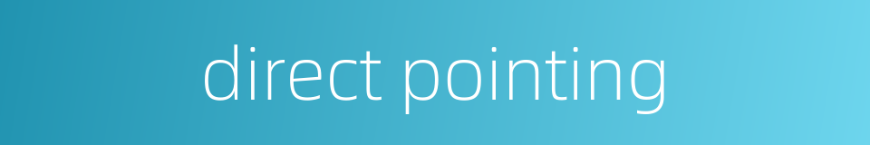direct pointing的同义词
