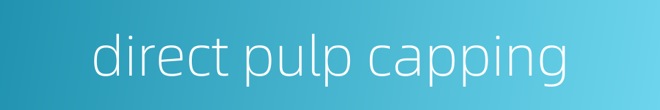 direct pulp capping的同义词