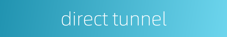 direct tunnel的同义词