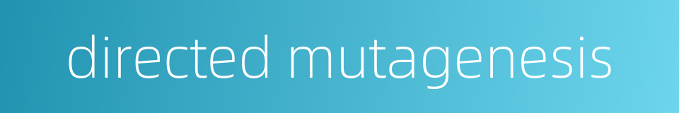 directed mutagenesis的同义词