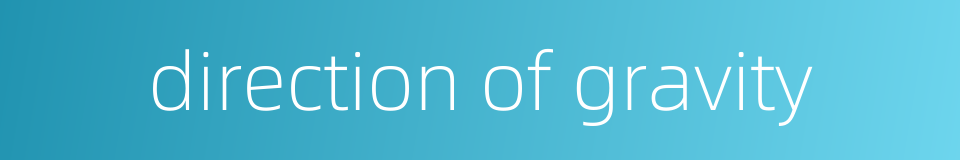 direction of gravity的同义词
