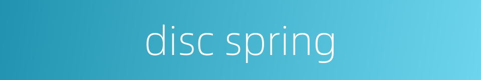 disc spring的同义词