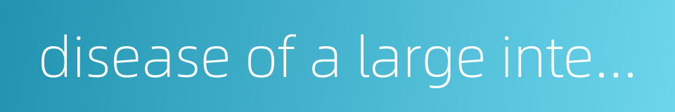 disease of a large intestine的同义词