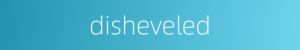 disheveled的同义词