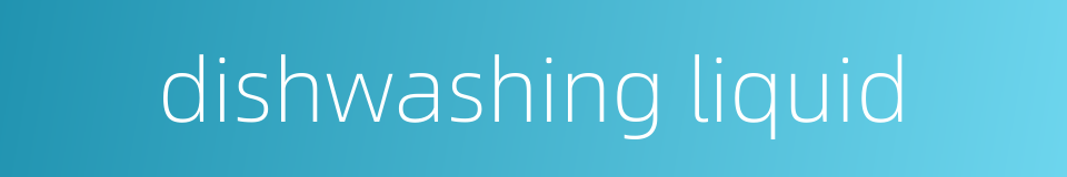 dishwashing liquid的同义词