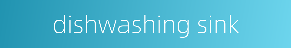 dishwashing sink的同义词