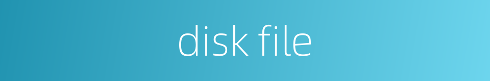disk file的同义词