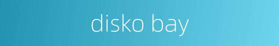 disko bay的同义词