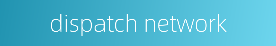 dispatch network的同义词