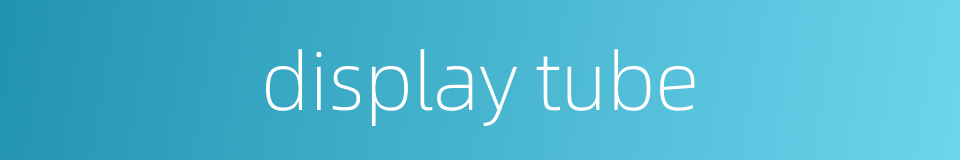 display tube的同义词