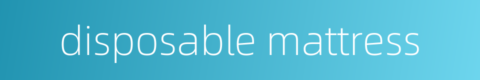 disposable mattress的同义词