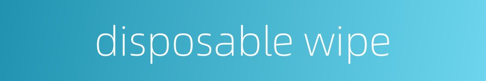 disposable wipe的同义词