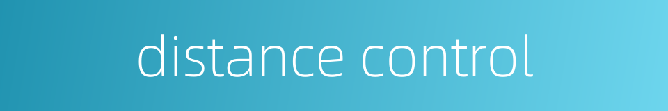 distance control的同义词