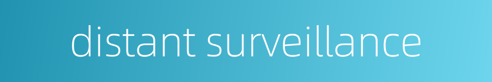distant surveillance的同义词