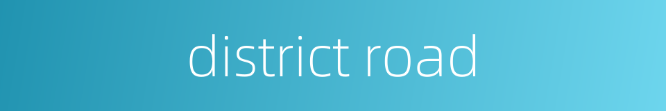 district road的同义词