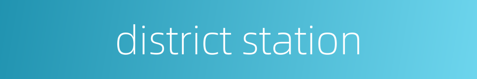 district station的同义词