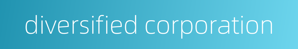 diversified corporation的同义词
