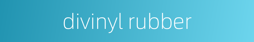 divinyl rubber的同义词